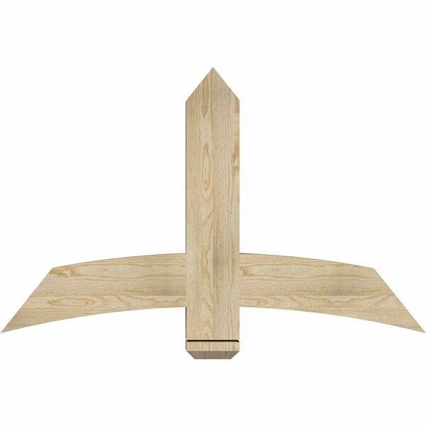Ekena Millwork Bellingham Rough Sawn Timber Gable Bracket, Douglas Fir, 48"W x 30"H x 4"D x 6"F, 15/12 Pitch GBW048X30X0406BEL00RDF - main